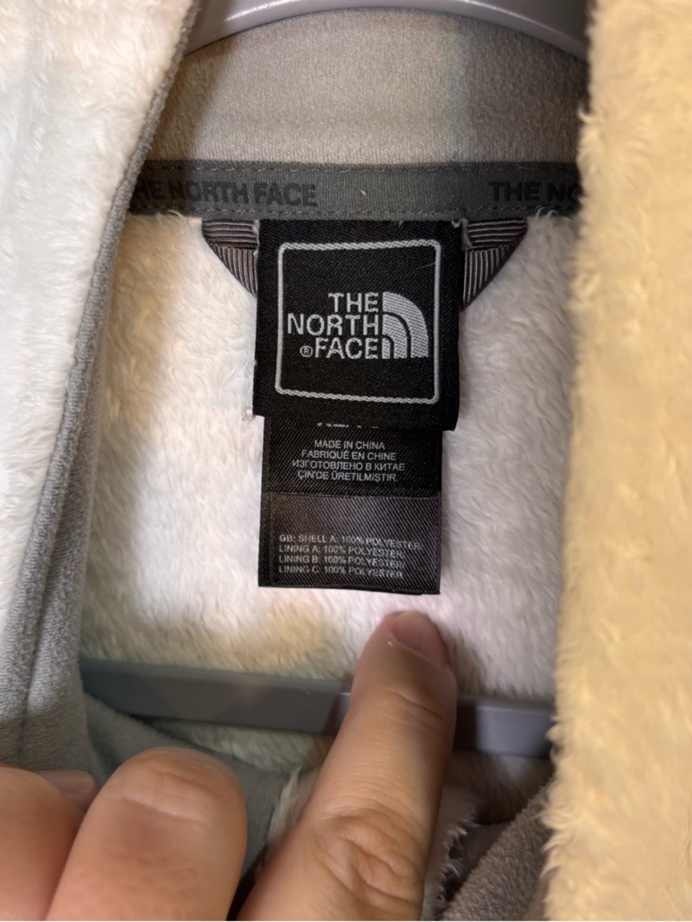 The North Face womens Osito fleece breast cancer awareness jacket pink white  Xl - Picture 6 of 6